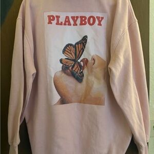 Pink Playboy Sweatshirt w/ butterfly